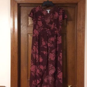 Maroon sheer shirt/dress